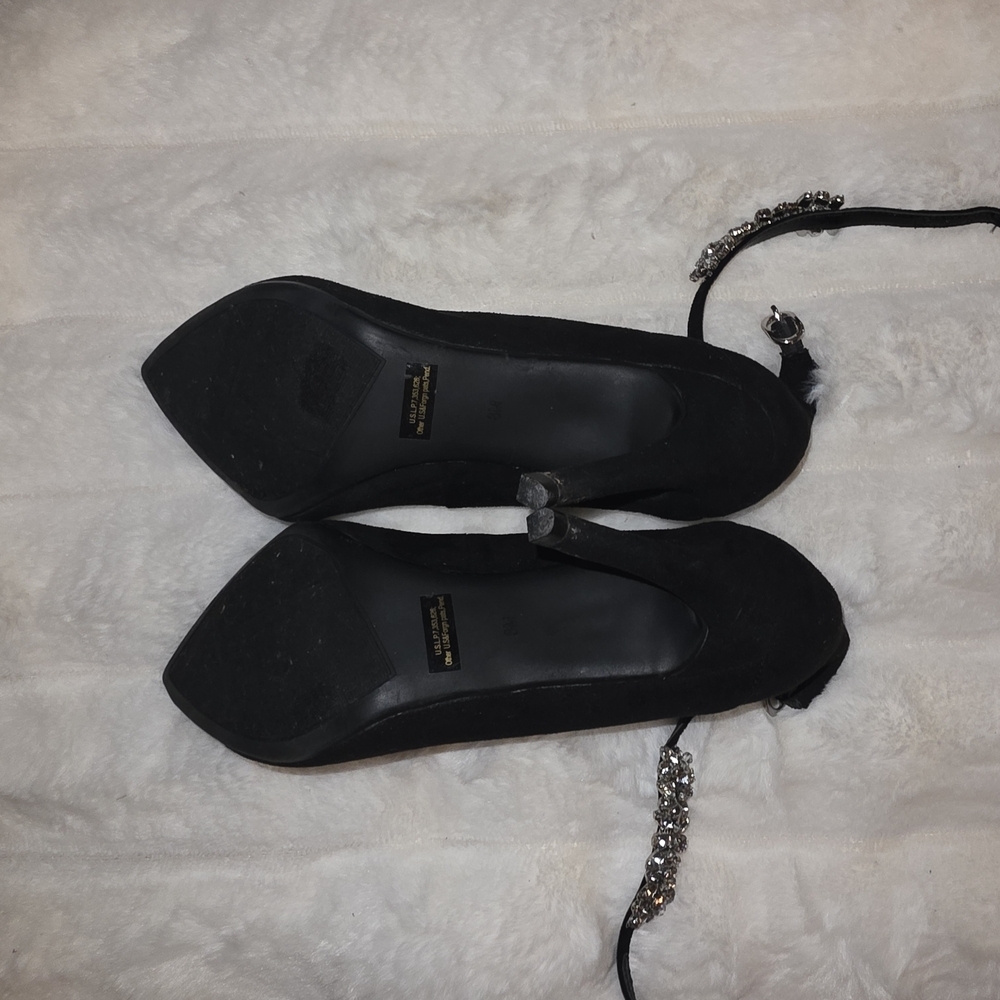 Marc Fisher Black Heels with Crystal Embellishments - Picture 7 of 7